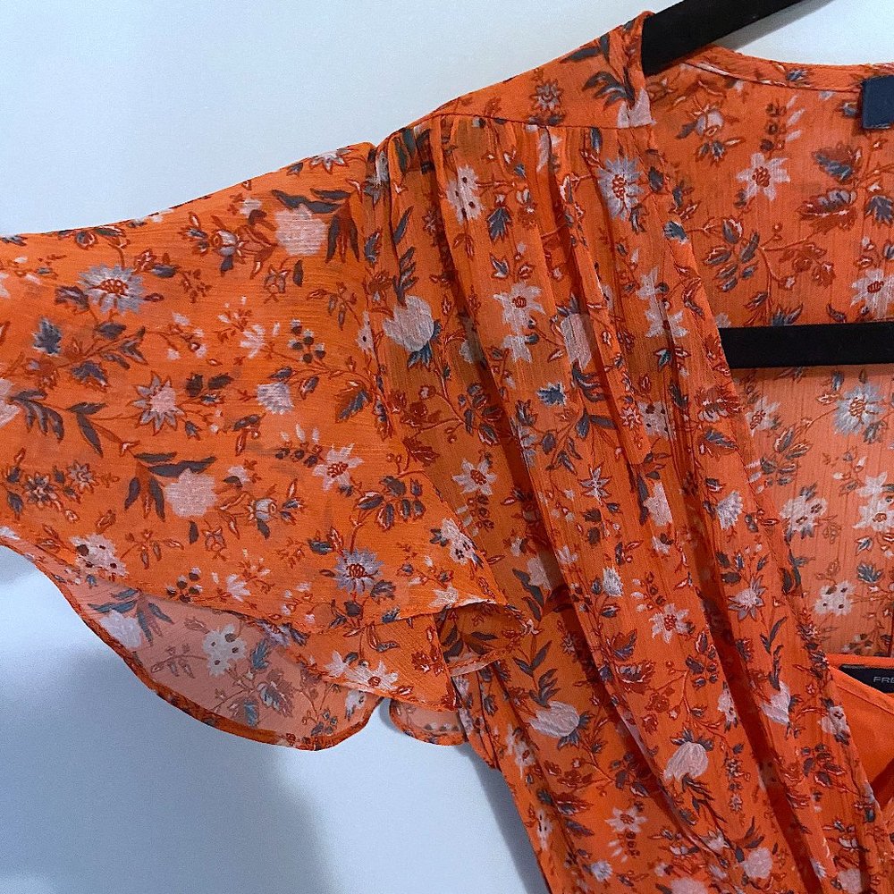 French Connection Maxi Flutter Sleeve Floral Dres… - image 6